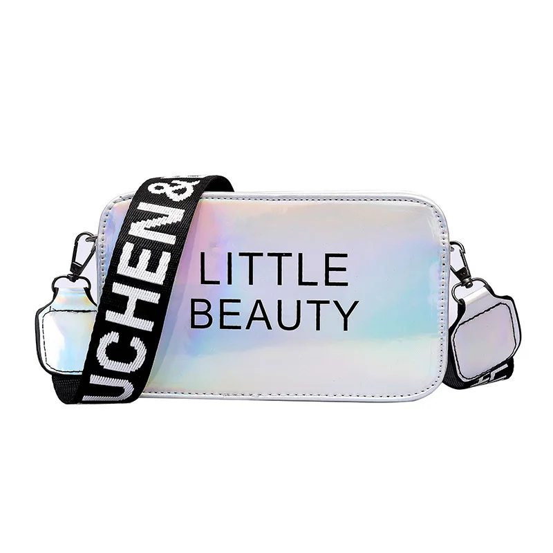 الصيف أزياء شخصية حقائب كتف إمرأة أكياس الحقيبة الليزر الملونة للنساء 2019 الإناث crossbody أكياس