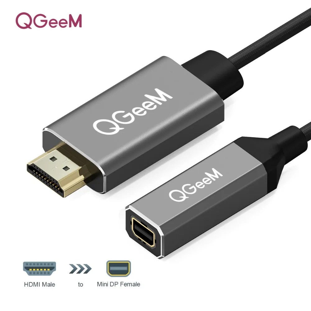 Mini Display Port Thunderbolt 1//2 DP to HDMI Cable Adapter Converter Male 4K 2K