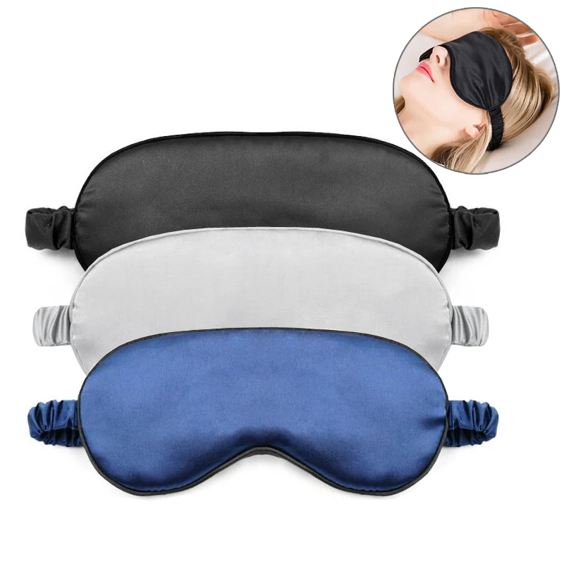 

Smooth Imitated Silk Sleep Eye Mask Women Eyeshade Portable Travel Eyepatch Rest Nap Blindfold Eye Cover Night Sleeping Patch