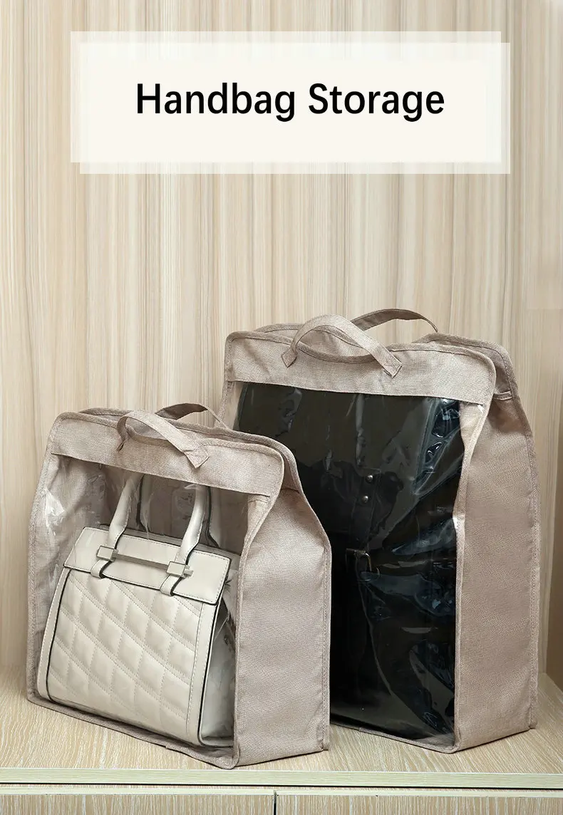 Качество 600D Льняная Ткань сумка для хранения мешки для пыли моющиеся пылезащитный чехол сумка для хранения для сумок