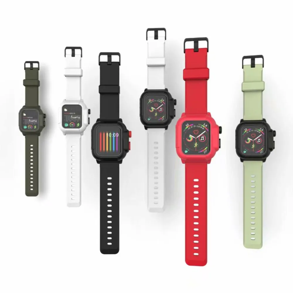 Водонепроницаемый Apple Watch 4 чехол с мягкой силиконовой лентой противоударный Прочный iWatch Защитный чехол для дайвинга в открытом 40 мм 44 мм