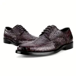 Туфли-оксфорды из крокодиловой кожи; Цвет черный, коричневый; Туфли жениха мужские туфли в деловом стиле; свадебные туфли из натуральной