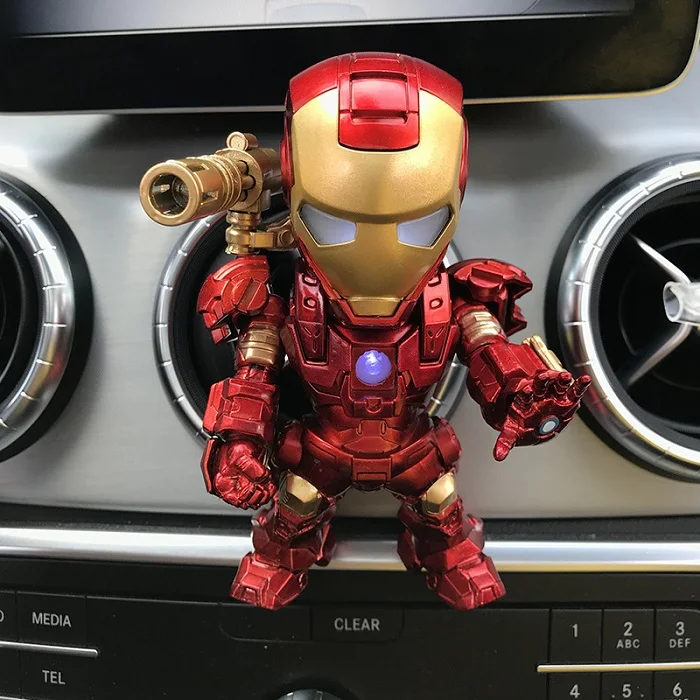 new Cartoon Air Freshener Styling perfumes The Avengers Marvel Style Star Wars Iron Man Auto Air Condition Vent Outlet Clip - Название цвета: Серый