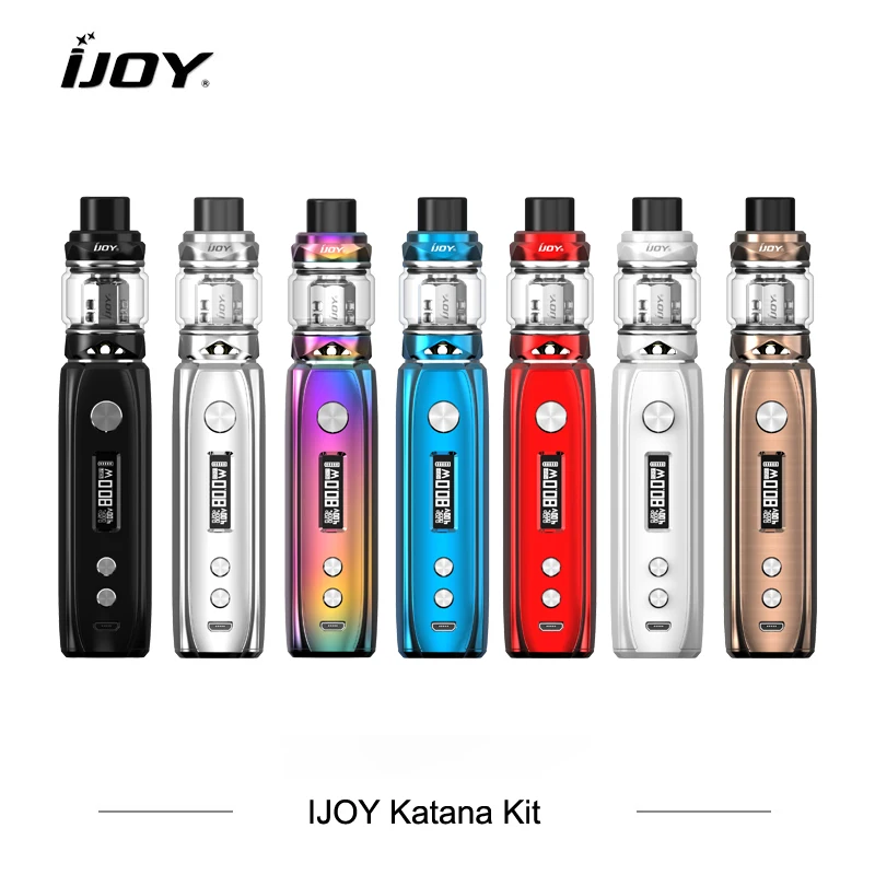 

Original limited-edition e-cigarette IJOY KATANA KIT 3000mah Battery 81w Box Mod Vaporizer 5.5ml KATANA Subohm Tank 6 Mode Vape