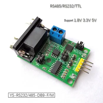 

RS232/RS485/TTL Level Mutual Conversion Module DB9 Binding Post 5V3.3V Three in One