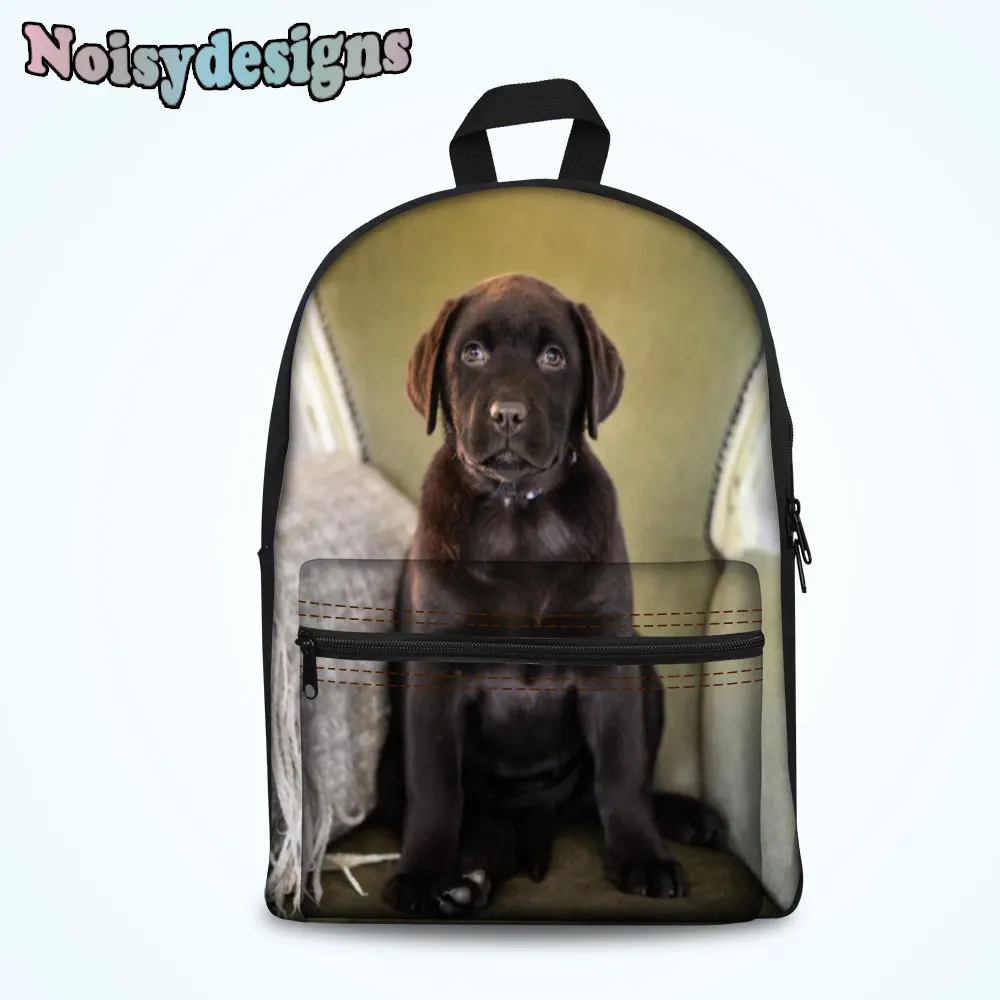 Бесшумный дизайн 3D лабрадор с принтом рюкзак детские школьные рюкзаки для девочек собака путешествия подростковые; школьные повседневные холщовые школьные ранцы