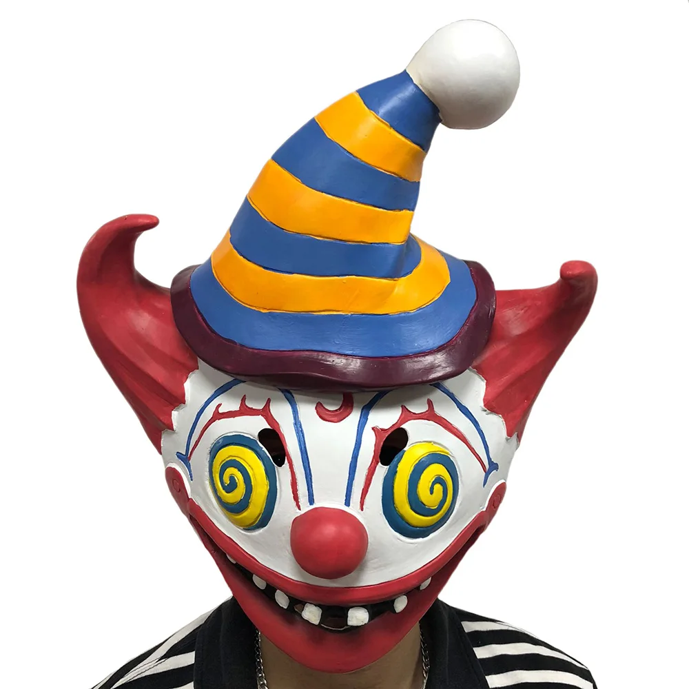 

Yacn Scary Clowns Face Mask Latex Season 5 mask Nite Nite Girl Creepy Halloween Mask For Adult Cosplay Costume Helmet Drift