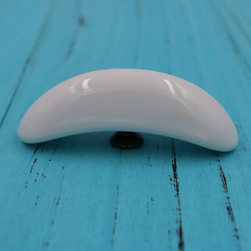 

86mm Large White Moon Light Ceramic Knobs Pulls Kitchen Cabinet handles Bedroom Dresser Drawer Cupboard Closet Handle Pulls