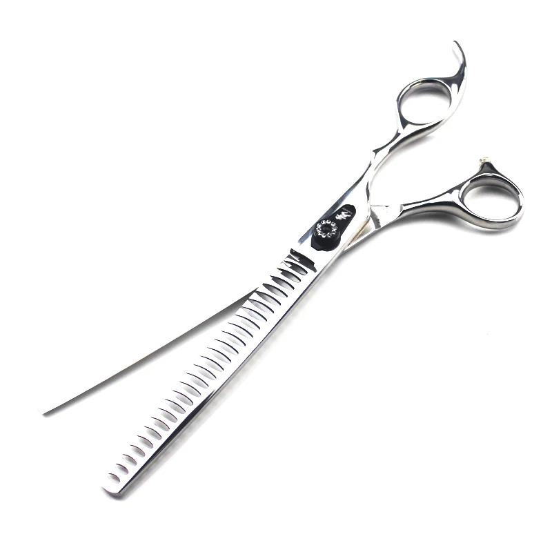 9.0 inch pet hairdressing scissors fish bone cut high-grade pet scissors JP440C material