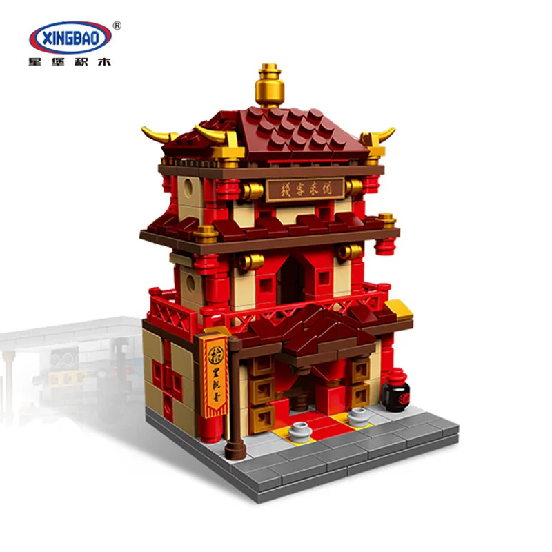 Xingbao 01101 креативный MOC китайская архитектурная серия детские развивающие строительные блоки кирпичи игрушки модель