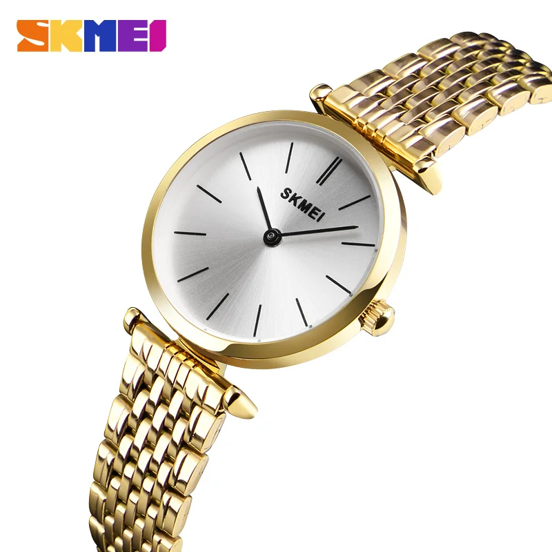 

Quartz Watch Women Waterproof Wristwatch Casual Ladies Bracelet Luxury Stainless Steel Women's Watches Reloj Hombre SKMEI 2019
