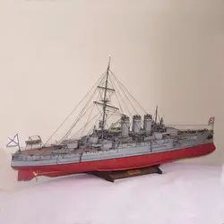 1:200 3D бумажная модель песок русик бронированный крейсер морской военный корабль Руководство DIY Литье под давлением Battleship Развивающие