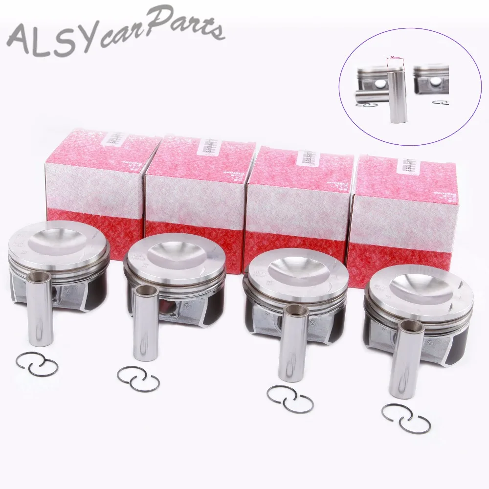 06D 107 066 C 20MM STD Size Piston & Piston Rings For VW Golf GTI MK5