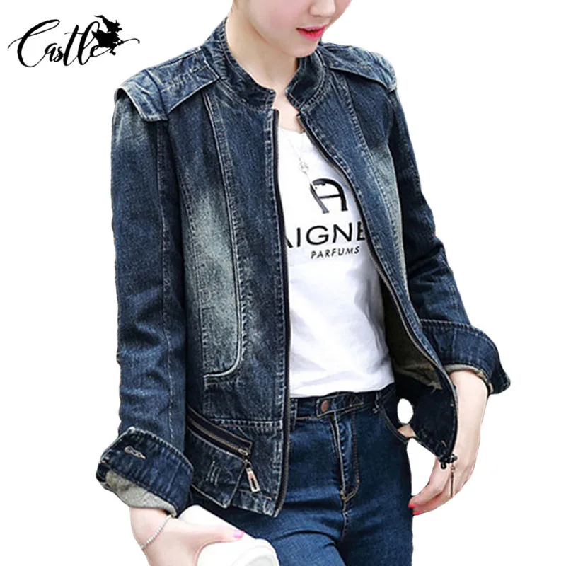 plus size stretch jean jacket