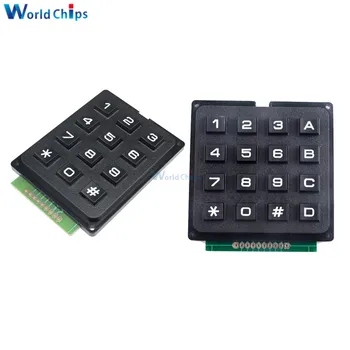 

12 16 Key Membrane Switch Keypad 4 x 3 4 x 4 Matrix Array Keyboard Module 4 * 4 Plastic Keys for Arduino