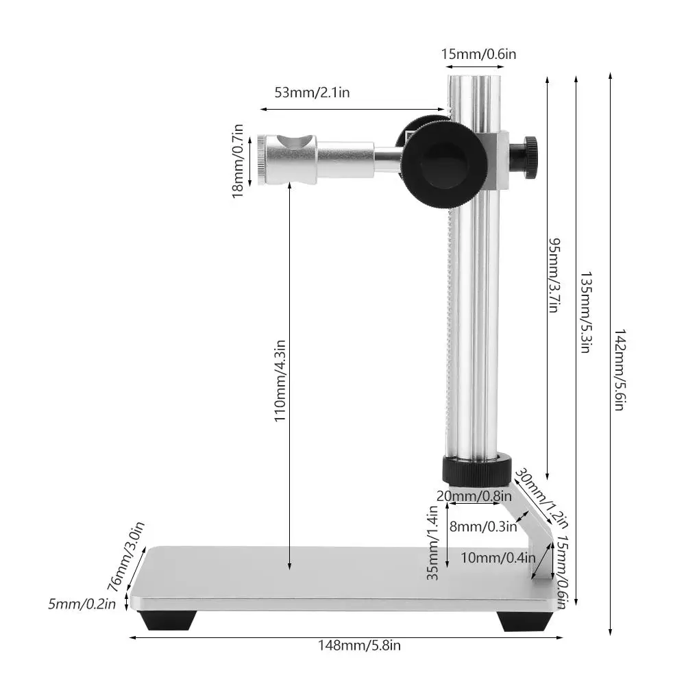 Цифровой USB микроскоп держатель эндоскопа подставка Регулируемая поддержка кронштейн подъемный Кронштейн 12 мм