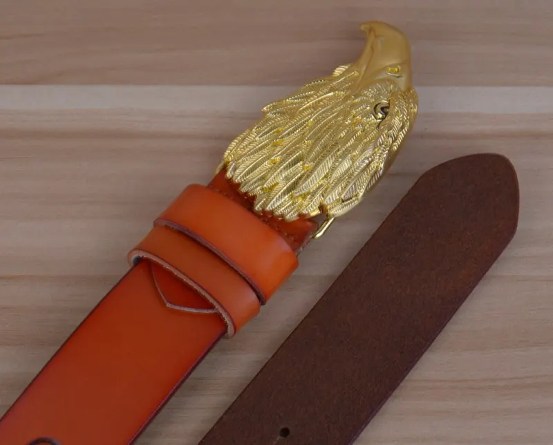 blue leather belt Eagle Designers Luxury Fashion Vintage Male Strap Brand Genuine Leather Belts for Men Punk Cowskin for Jeans Cintos Ceinture brown dress belt