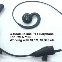 C Форма заушника поворотный динамик/наушники гарнитура стандарт голосовой связи PTT для Motorola SL300 SL500 SL7550 SL7580 SL1K PMLN7189 радио аксессуары