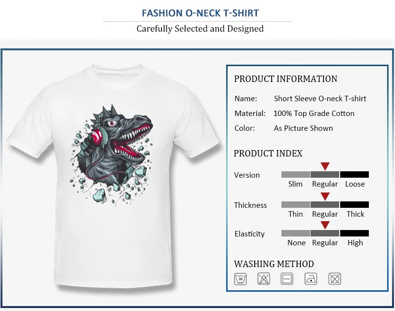 Funny Music Dino Tops Shirt for Boys Funny Fall Crewneck 100% Cotton Short Sleeve T-Shirt Design Tee Shirts Drop Shipping Music Dino