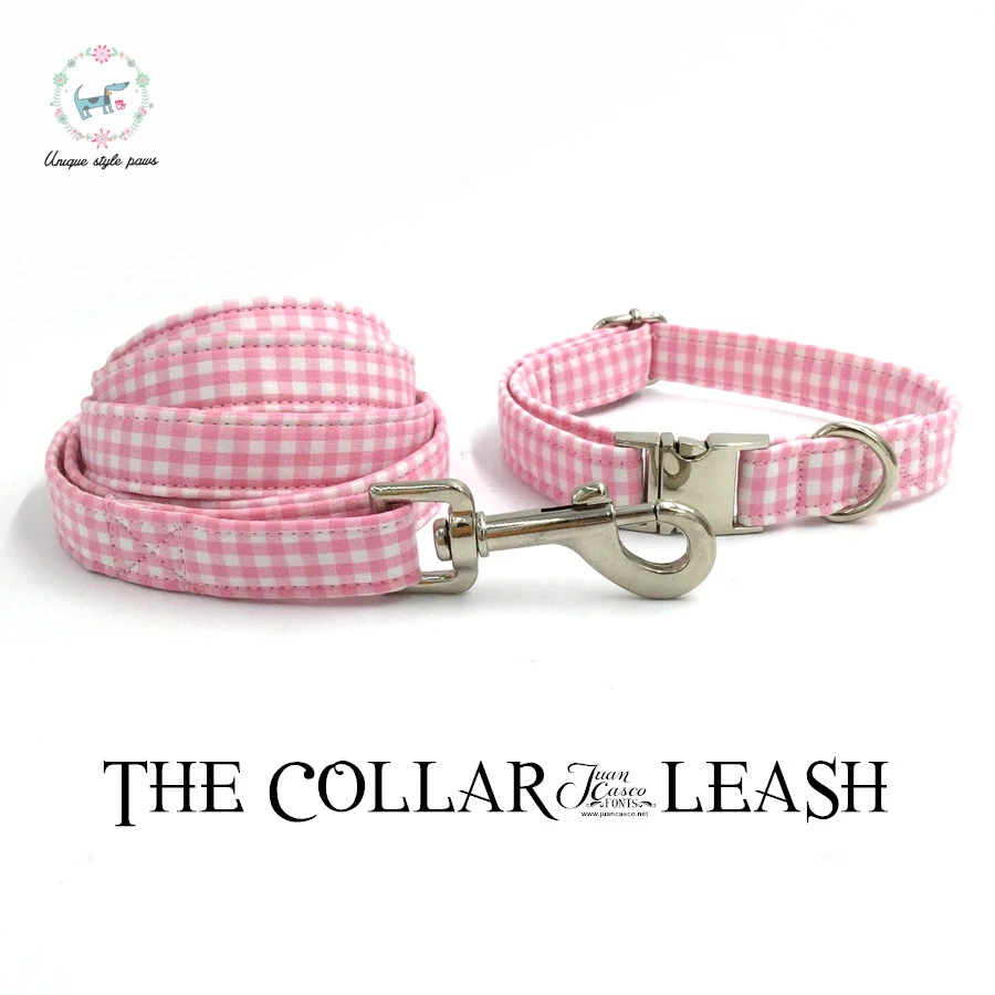 pink collar and lead