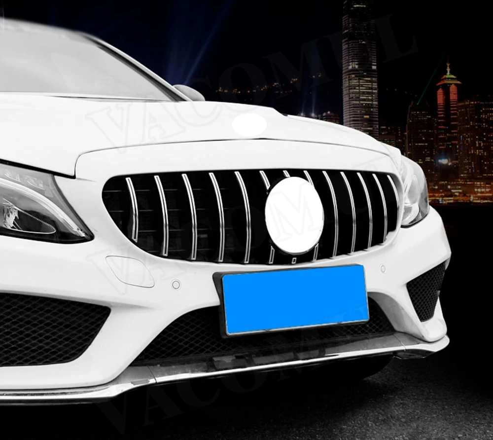 Сетчатая Решетка переднего бампера для Mercedes Benz W205 C200 C250 C300 C43 2015 2019 GTR Style не C63