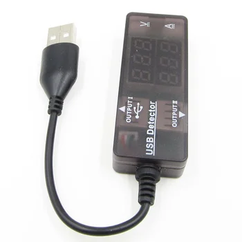 

LED Digital Voltmeter Ammeter USB Charger Doctor Voltage Current Meter Power Tester Detector with USB Cable