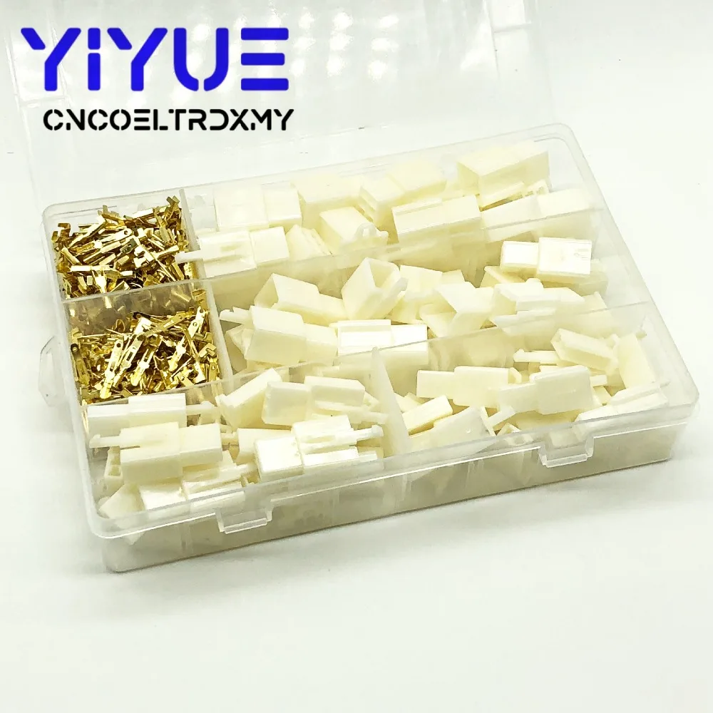 40 Set Practical Auto Electrical 2 3 4 6 Pin 2.8 mm Wire Terminal Connector with Fixed Hook Male Female Terminals Housing Kits (3)