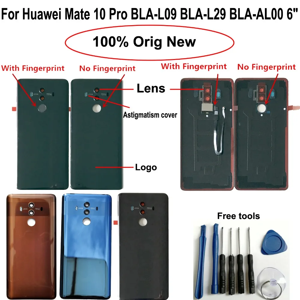 Оригинальная новая для huawei Коврики 10 Pro BLA-L09 BLA-L29 BLA-AL00 " задняя дверь Корпус Батарея Дверь Крышка батарейного отсека