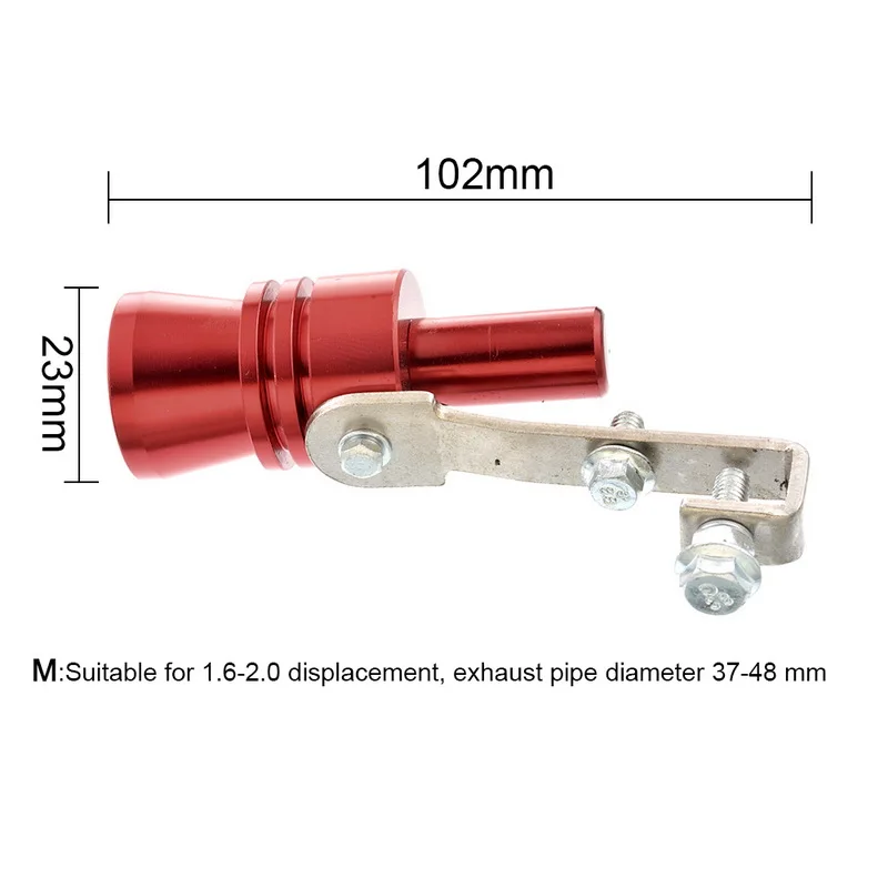 Турбо звуковой свисток глушители выхлопной трубы авто выдув клапан-симулятор глушители алюминиевый сплав автомобиля турбо свисток Размер s-xl - Цвет: Size M-Red