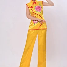 Китайская народная танцевальная одежда для женщин танцевальный костюм Yangko вентилятор танцевальная одежда современная квадратная танцевальная одежда