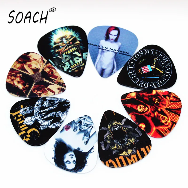 SOACH 10pcs Newest rock Guitar Picks Thickness 0.71mm Guitar Accessories for uklele