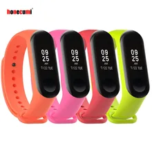 Honecu mi для mi Band 3 Ремешок Браслет Мягкая силиконовая лента Замена наручных ремней для Xiao mi band 3 Смарт-часы с 4 упаковками