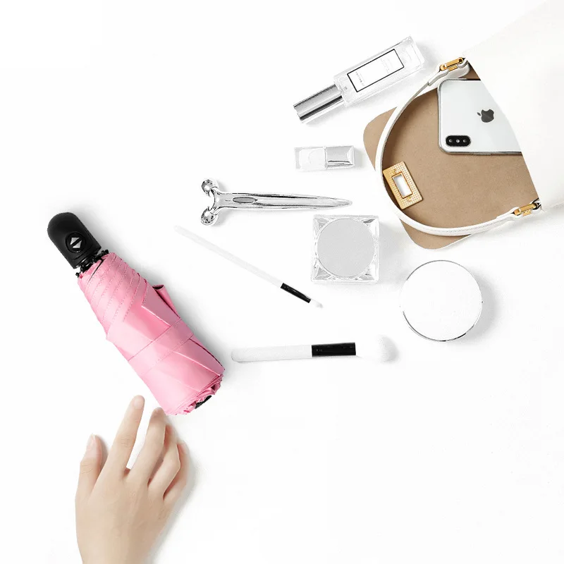 YADA 2019 Mini Automatic Umbrella Rain Women uv Charms Cute Light Umbrella For Womens Windproof Pocket Folding Umbrellas YS646