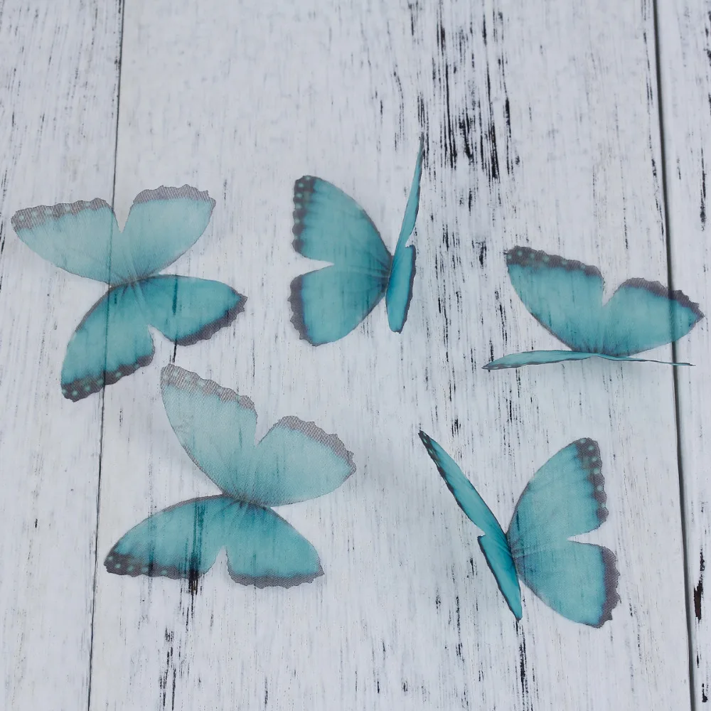 

Blue & Purple Organza Ethereal Butterfly For DIY & Craft 50mm(2") Long, 5 PCs