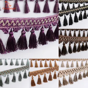 

CHENGBRIGHT High Quality 1 Yard 10CM Long Polyester Lace Tassel Flower Window Cloth Lace Wedding Accessories Textile Tassels