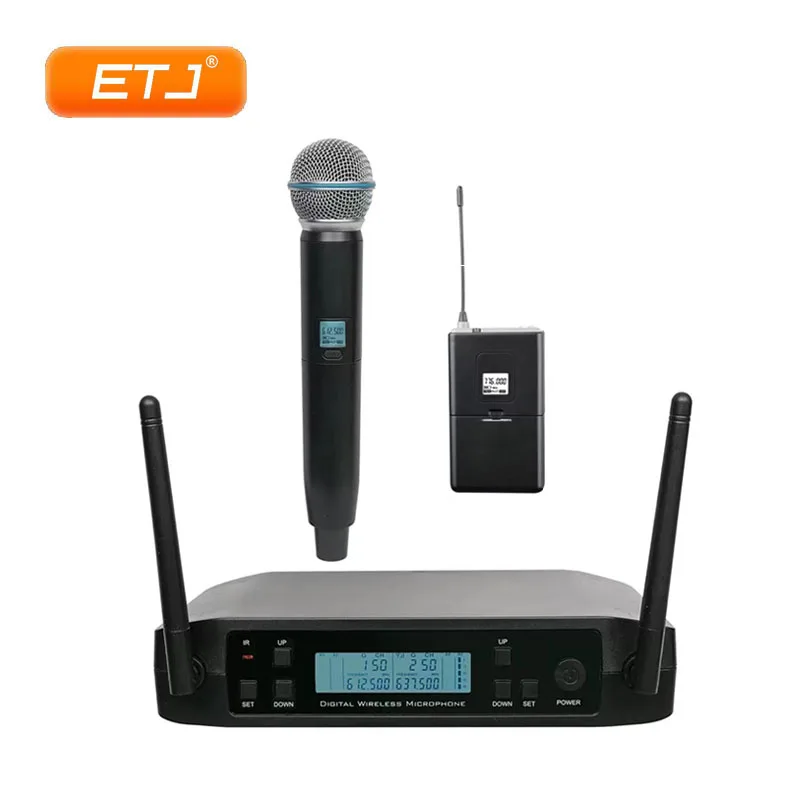 Portable UHF Wireless Microphone 2 Handheld