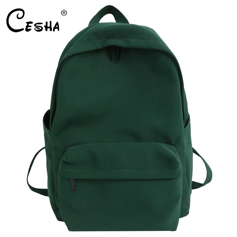 

CESHA Fashion Simple Blank Design School Backpack Pretty Style Girls School Bag High Quality Waterproof Nylon School Backpack