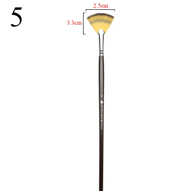 1 шт Профессиональные секторные художественные кисти нейлоновые краски граффити кисти для акриловых красок школьные офисные товары для рукоделия - Цвет: 5