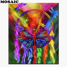 Алмазная картина с птицами на заказ, мозаичная мозаика, алмазная картина с изображением Ловца снов, алмазная вышивка, стразы
