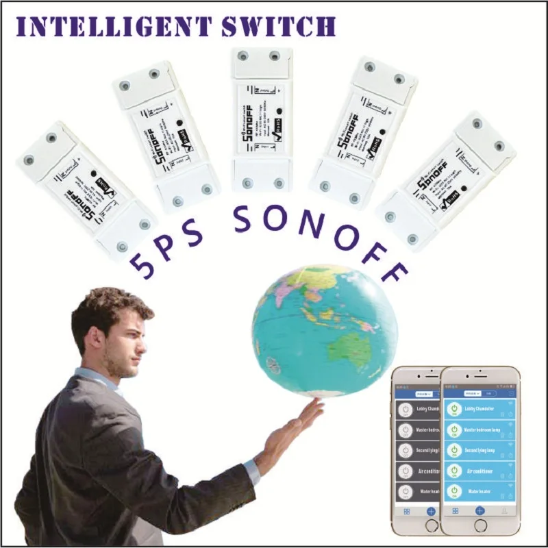 Sonoff 5 шт. беспроводной wi fi переключатель Универсальный умный дом автоматизация