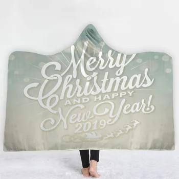 

Merry Chrismas Mandala Hooded Blanket for Adults Kids Pink Blue Sherpa Fleece Woman Throw Blanket Microfiber Bohemian