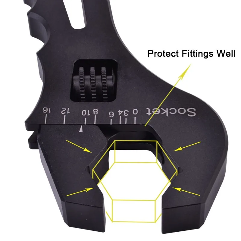 SPEEDWOW AN 3 4 6 8 10 12 16 Масляный шланг концевой фитинг инструмент гаечный ключ V байонет Регулируемый Алюминиевый ключ фитинг инструмент гаечный ключ