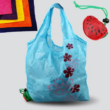 

Watermelon fruit Shopping bag,Environment Eco-friendly folding reusable Portable handle Bag Polyester for Travel Grocery