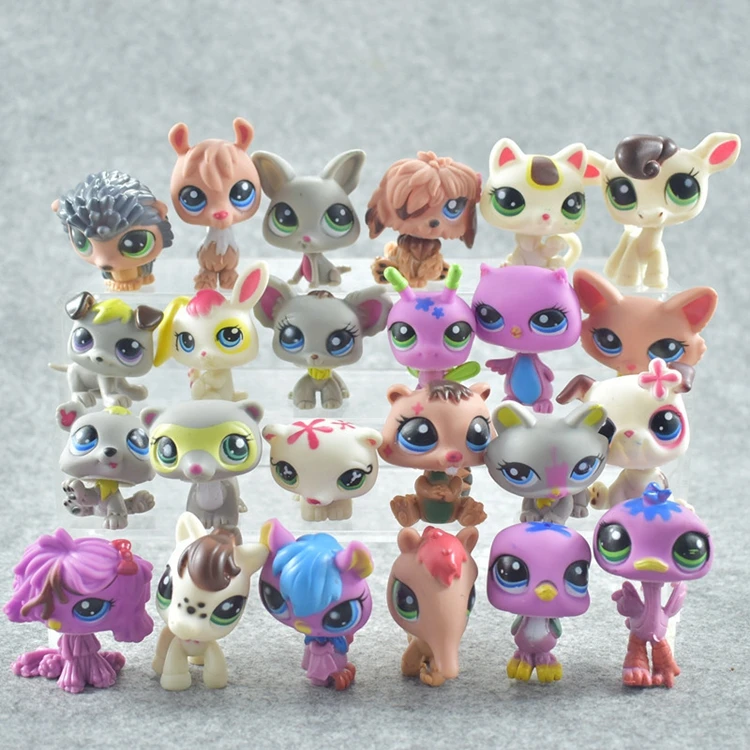 

1PC Lovely LPS Mini Pet Shop Figures Cocker Spaniel Collie Dog Standing Cats Dogs Kitty Toys Kitten Kedi Lion Sheep Bird LPS Toy