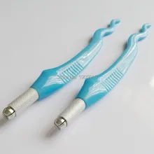 Рекомендуемые бренд 50 шт. профессиональный ручной брови вышивка Microblading руководство ручки с подарочной 10 шт. 12 контакты PCD микро лезвий