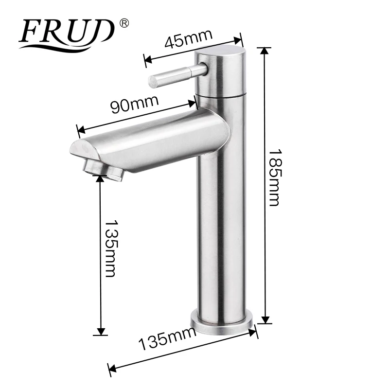 FRUD смеситель для раковины из нержавеющей стали, кран для водопада, кран для ванной комнаты, смеситель для раковины griferia