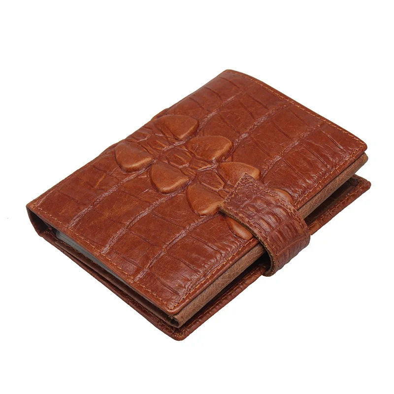 

Mens's Genuine Leather Wallet Crocodile tails Vintage Money Organizer Large capacity Aligator Purse with hasp for male