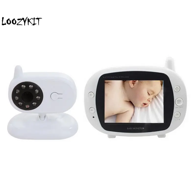 

Loozykit 3.5 Inch Video Wireless Baby Sleep Monitor Security Camera Night Vision Temperature Nanny Monitor With Music