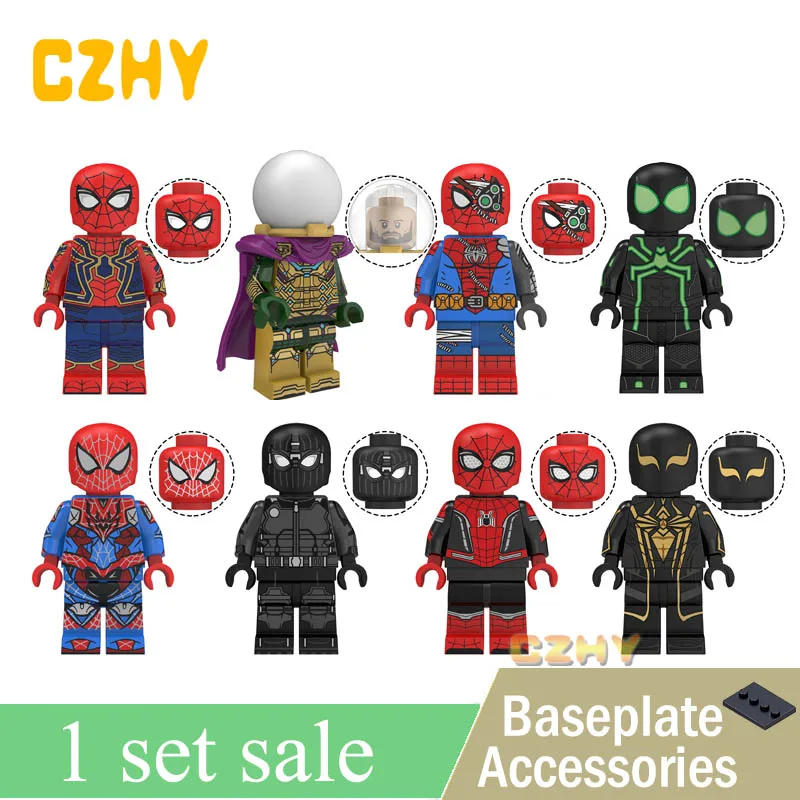 

KT1027 Marvel Avengers Mysterio Ultimate Spider-Man Noir Gwenom Building Blocks Bricks Toys For Children Gifts