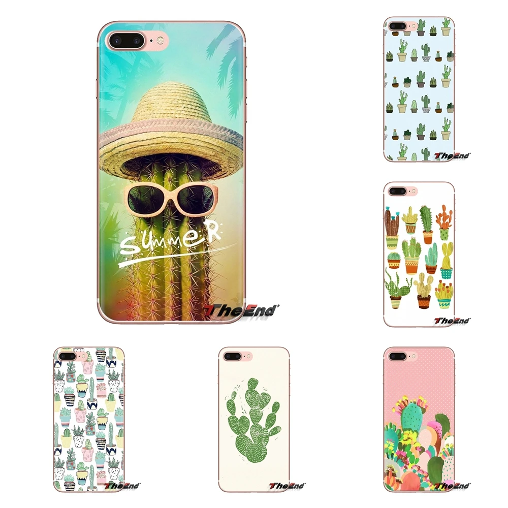 For Huawei Mate Honor 4C 5C 5X 6X 7 7A 7C 8 9 10 8C 8X 20 Lite Pro cactus plants summer Soft Transparent Shell Covers |